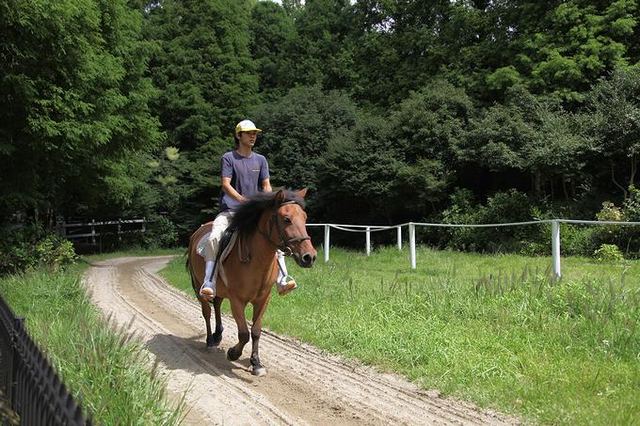 六甲山牧場での乗馬体験