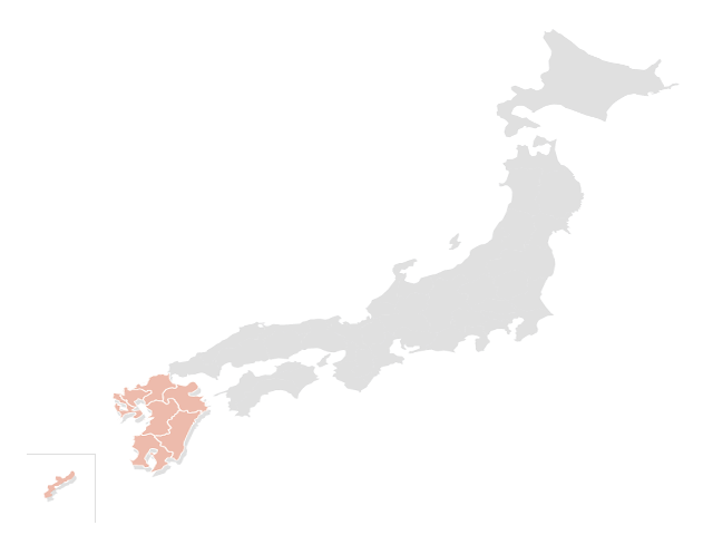 九州・沖縄地方の位置